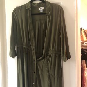 Old Navy Green Size Small Button Up dress